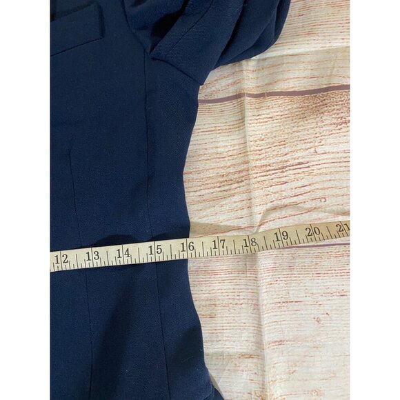 Zara Women's Blue Button Front Long Sleeve Blazer Jacket - XS - Picture 11 of 15